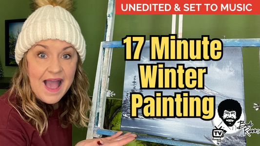 Paint a Mountain Scene Like Bob Ross - 2 Colors in 17 Minutes