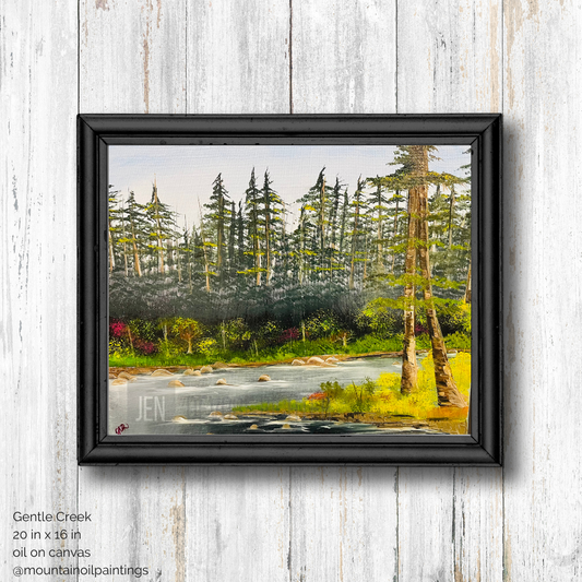 Gentle Creek - Mountain Oil Painting